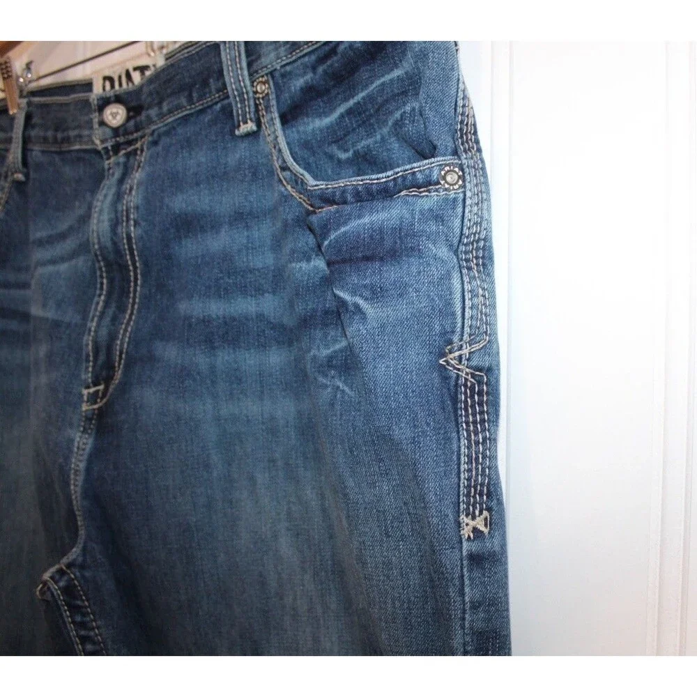 Ariat M3‎ Loose Fit Jeans Mens 44x36 Medium Wash Bootcut Western Workwear Denim